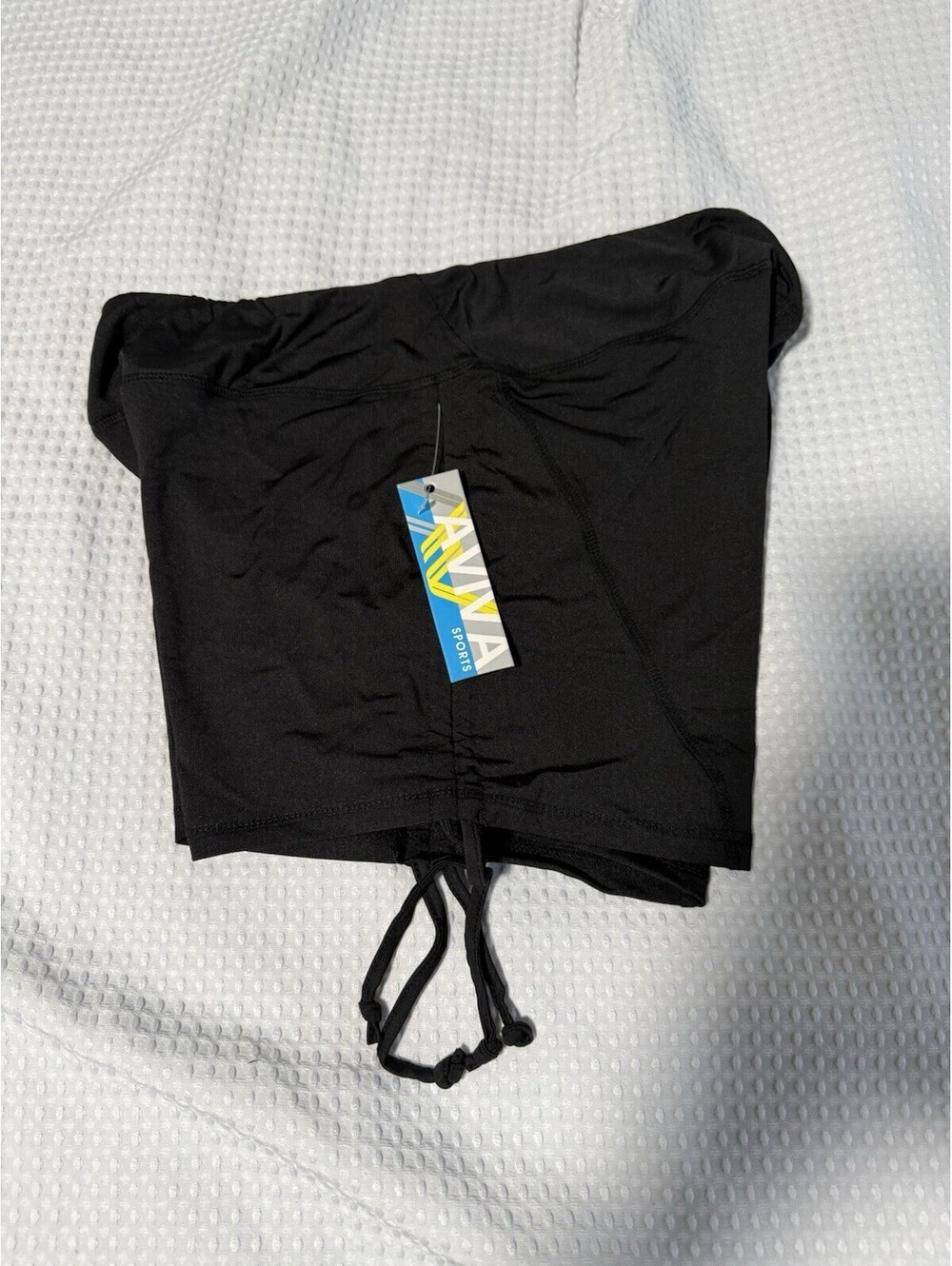 🎄 AVIVA Black Workout Fitness Shorts With Ties On Side New With Tag Large